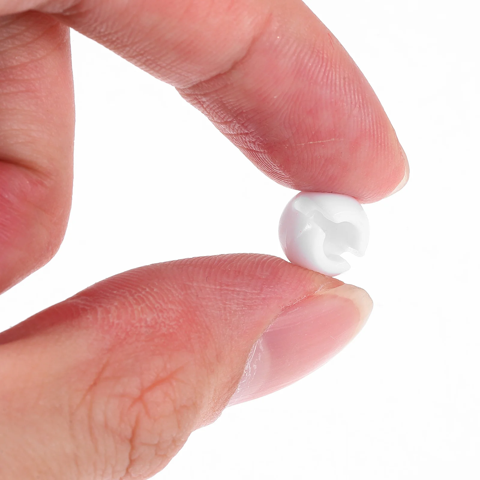 

25Pcs Vertical Blind Chain Stops White Beaded Chain Crimp Limit Buckle for Vertical Blinds Roller Shade Safety Accessories