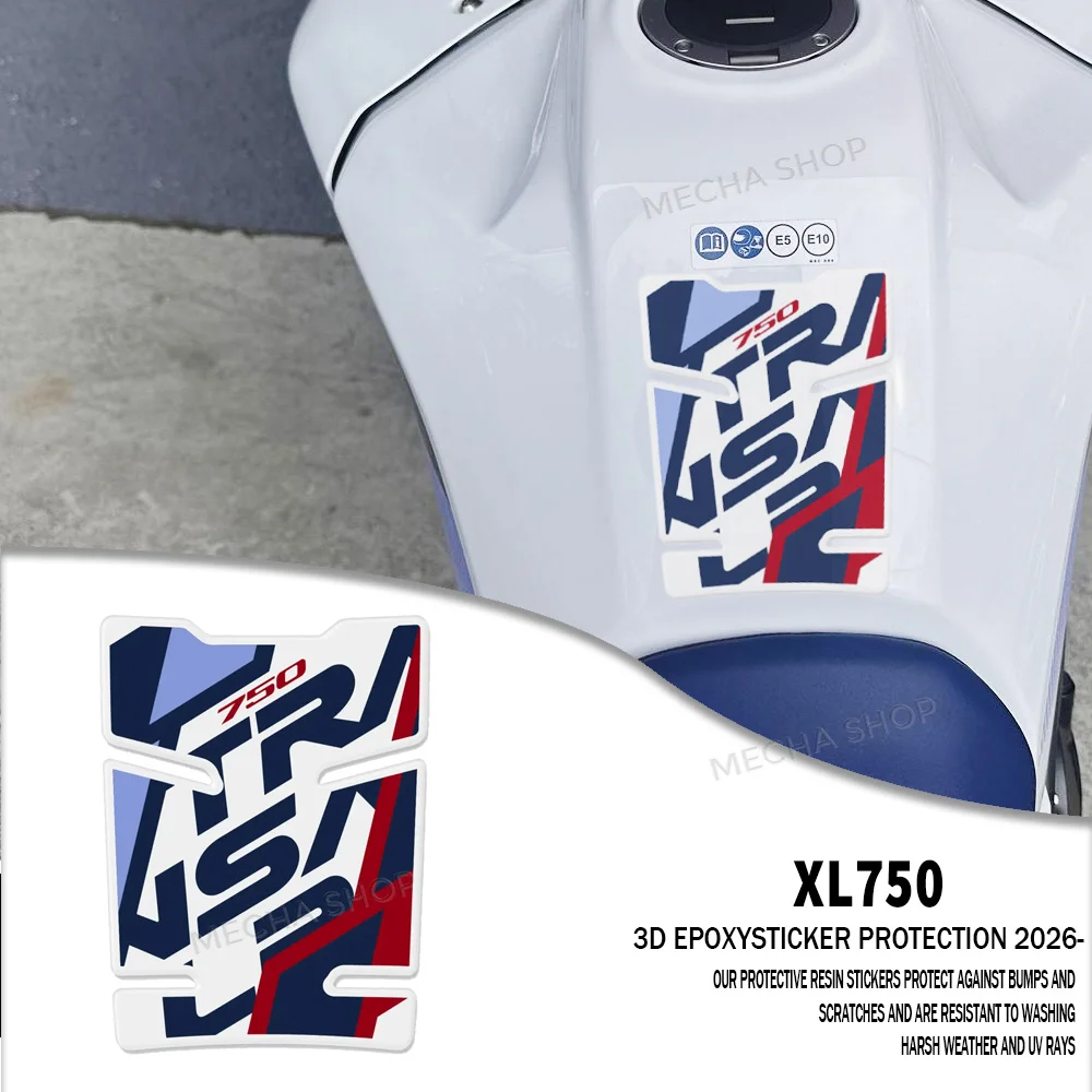 

For XL750 Transalp 2026 Accessories 3D Epoxy Resin Sticker Fuel Tank Pad Protection Kit