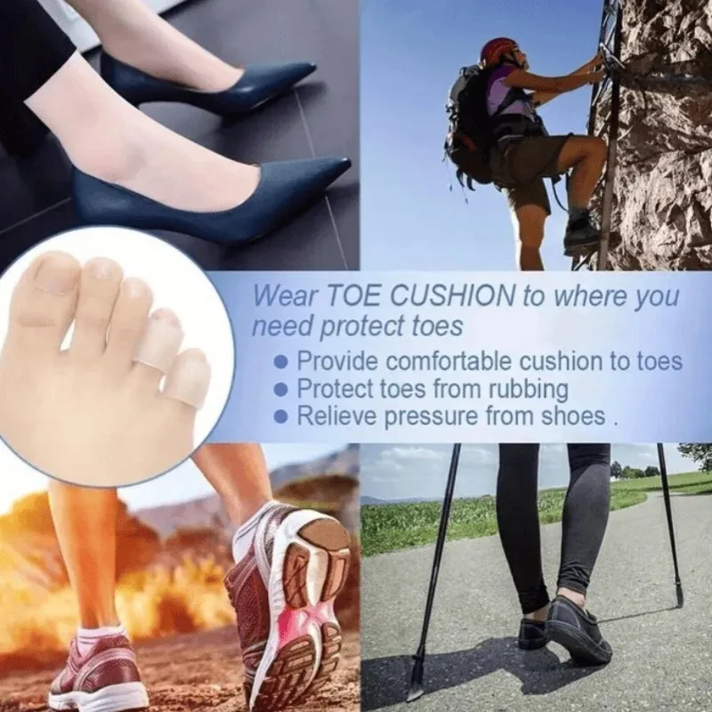 Silikon-Zehenschutz Gel-Zehenkappen Anti-Reibungs-Schmerzlinderung Verhindert Hühneraugen und Blasen für High Heels, Sneaker und Lederschuhe – Detail 5