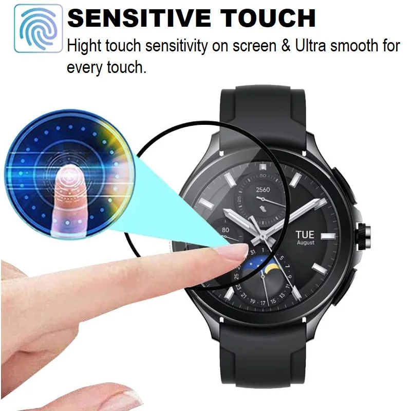 واقي شاشة ثلاثي الأبعاد منحني الحافة ، غطاء كامل ، واقي ناعم ، ساعة ذكية 2 برو ، 3 صوفي