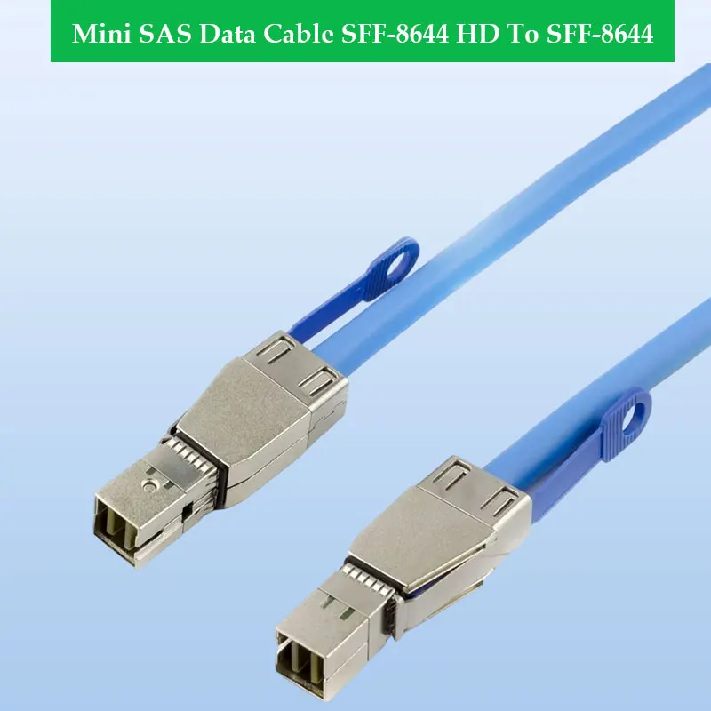 

ADT-Link Mini SAS Кабель для передачи данных SFF-8644 HD к SFF-8644 Синий удлинительный кабель Серверный кабель Длина 12 Гбит/с Дополнительно 0,5 м 1 м 2 м 3 м