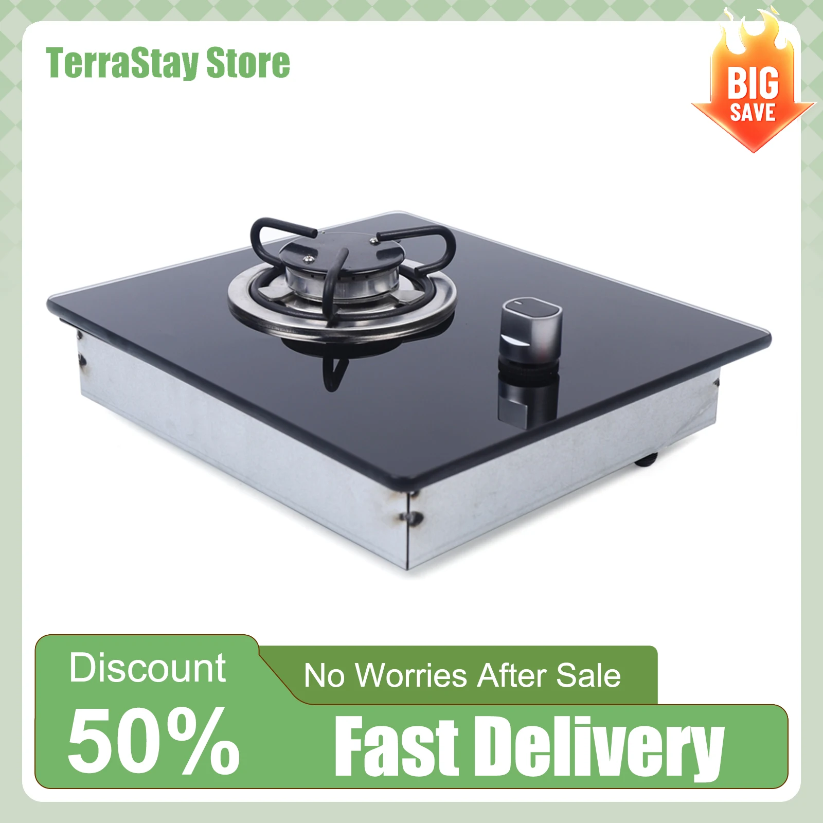 

RV Camper Outdoor Camping Home Kitchen Gas Stove Compact Design Ideal for Travel Family Gatherings