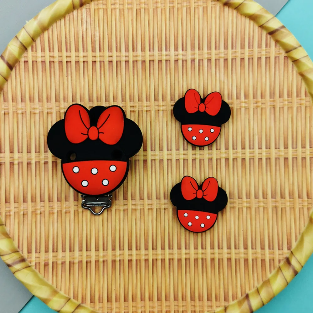 3 pc/set bebê mordedor silicone grânulos clips dos desenhos animados pingentes diy chupeta acessórios de corrente bebê mastigar titular do mamilo