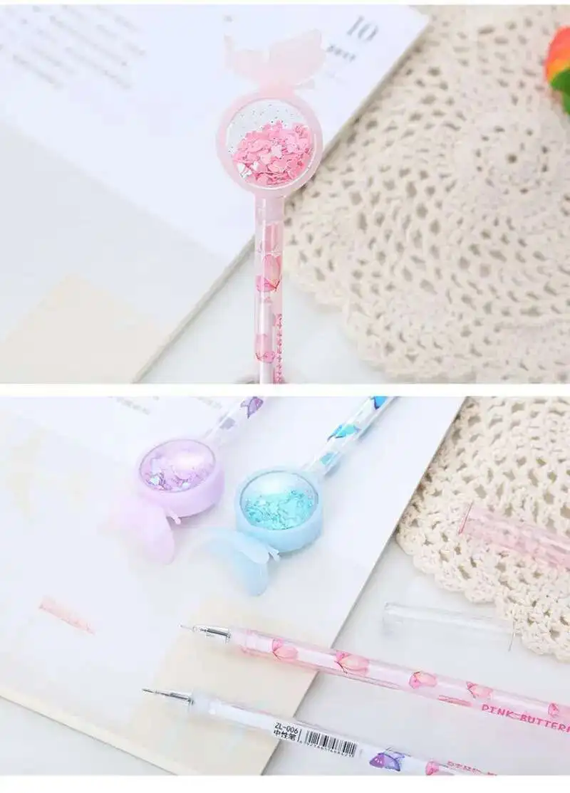 1-teiliges Lytwtw's Stationery Niedlicher Kawaii-Schmetterlings-Gelstift für Schule und Büro, kreativer, süßer, hübscher Stift – Detail 21
