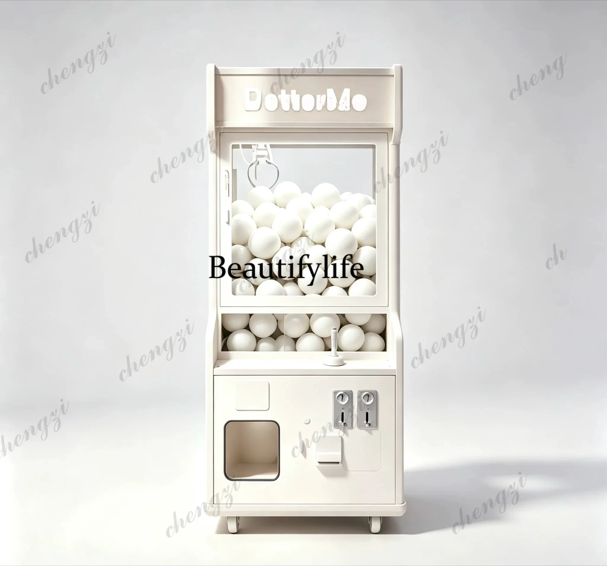 Activity customization Minimalist white doll machine Catch ball Full transparent coin scanning code Commercial