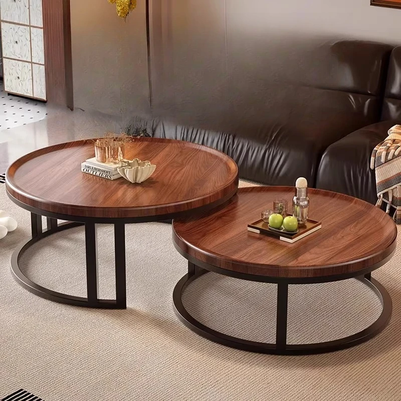 

Center Round Coffee Tables Wooden Design Flexible Living Room Coffee Tables Small Outdoor Mesa De Centro De Sala Home Furniture