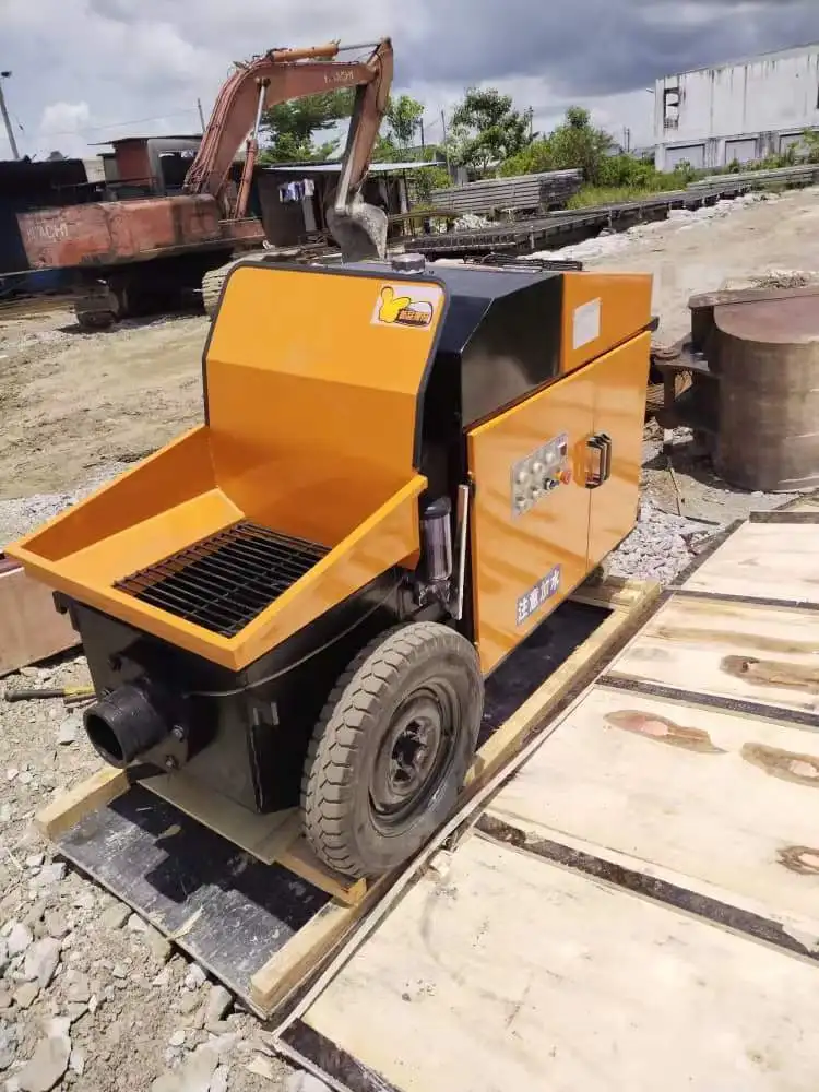 Mini Integrated Concrete Mixer Pump Electric Power Mixing And Feeding Unit For Small Civil Building Construction Activity