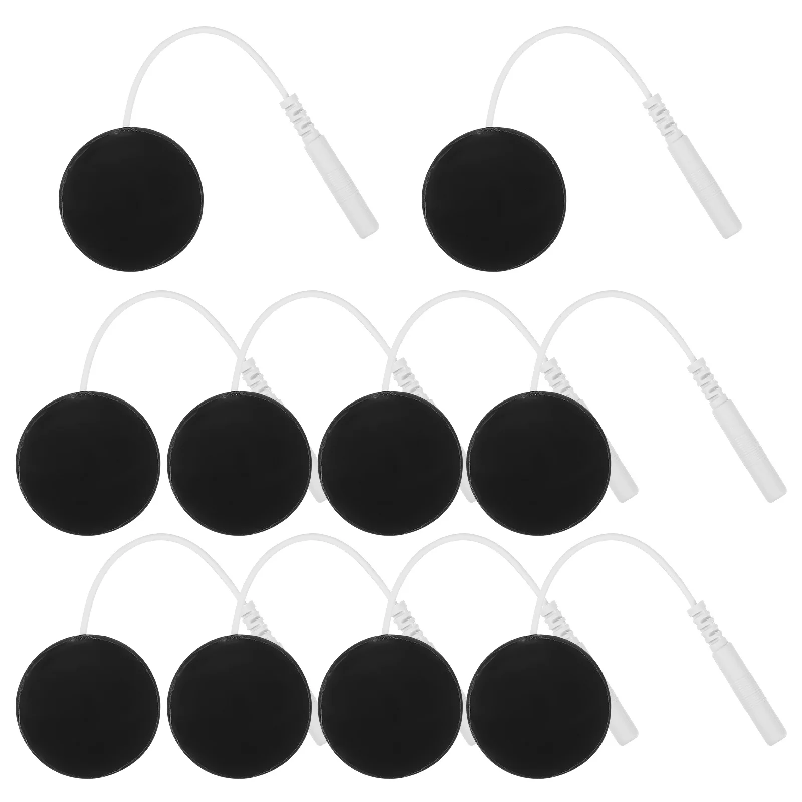 

10Pcs Electrode Pads Professional Silicone Self Adhesive Round Massage Pads for Enhanced Blood Circulation Pieces