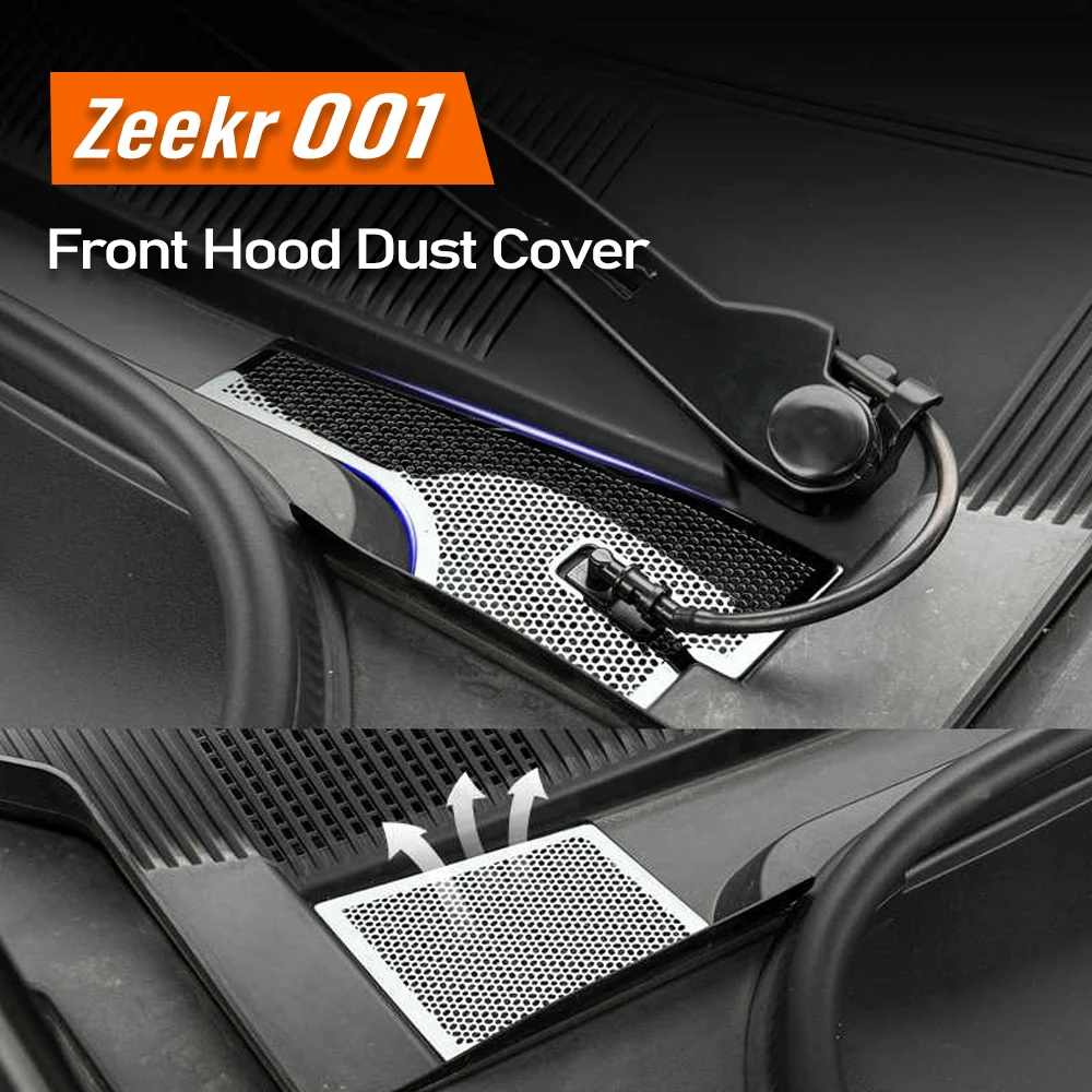 For Zeekr 001 2021-2025 Front Hood Dust Cover Air Conditioning Inlet Outlet Insect Screen Protection Modified Car Accessories