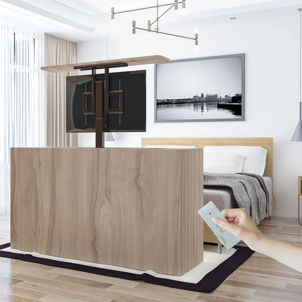 Electric Height Adjustable Under Bed TV Stand, 32-57 Inch Remote Control TV Lift