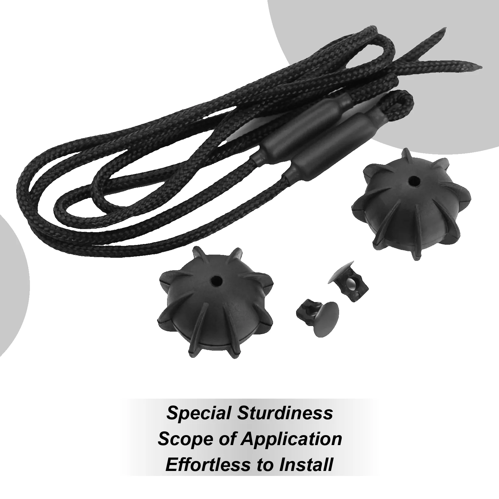 

1pair Car Rear Shelf Straps Ball Holding Cord Vehicle Tailgate Lanyard Trunk Storage Package Tray Lid Rope Nylon Sling