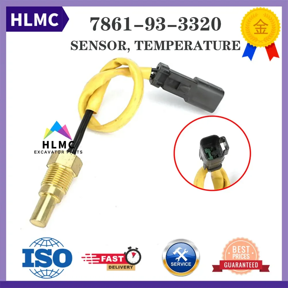 Water Temperature Sensor 7861-93-3320 fits for Komatsu Excavator PC200-7 PC220LC-7 PC300-7