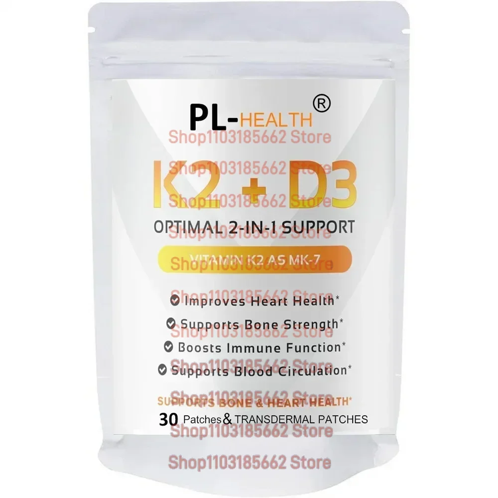 

Vitamin K2 (MK7) with D3 Transdermal Patches Premium Immune, Heart & Bone Health 30 Patches