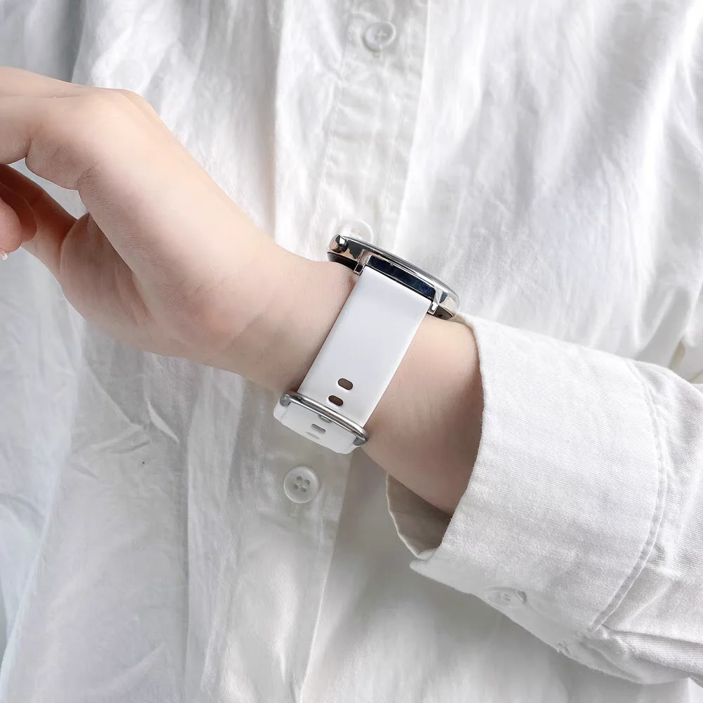 Силиконовый ремешок для Samsung Galaxy Watch 7 FE 5 Pro 4 6 classic 44 мм 40 мм спортивный браслет correa Galaxy Watch 7 ремешок