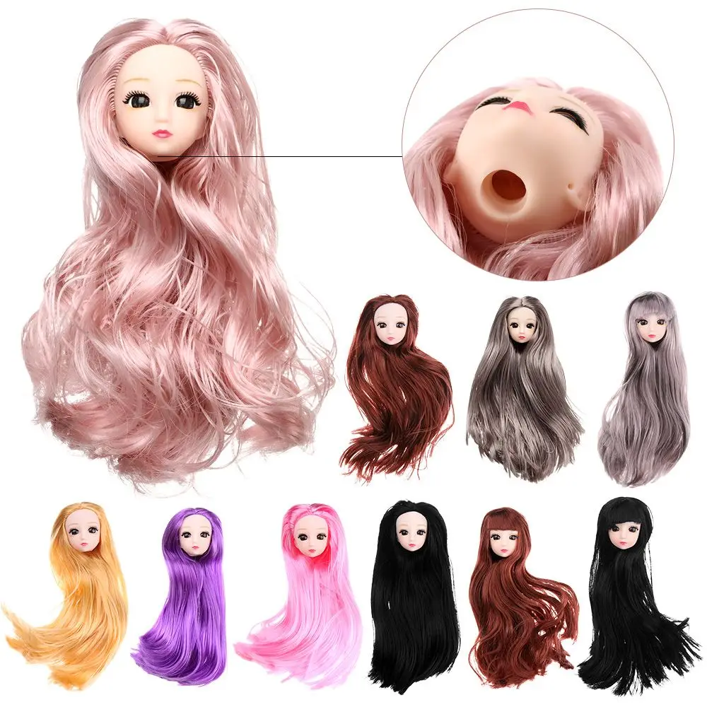 3D Eyes 1/6 BJD Long Hairstyles 30 Dolls Joint Ancient Doll Accessories DIY Head Wear Doll Head