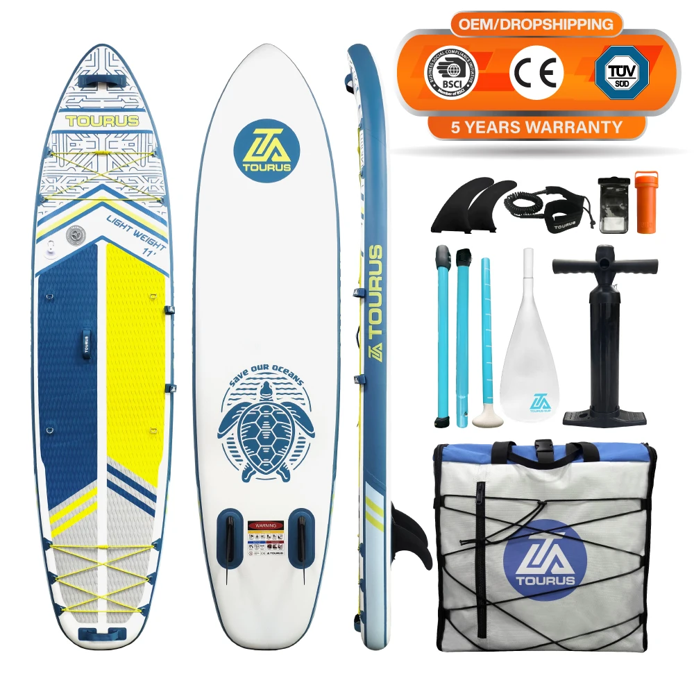 TOURUS Dropshipping OEM China Factory 11' folding paddle board Foldable surfboard Foldable paddle board