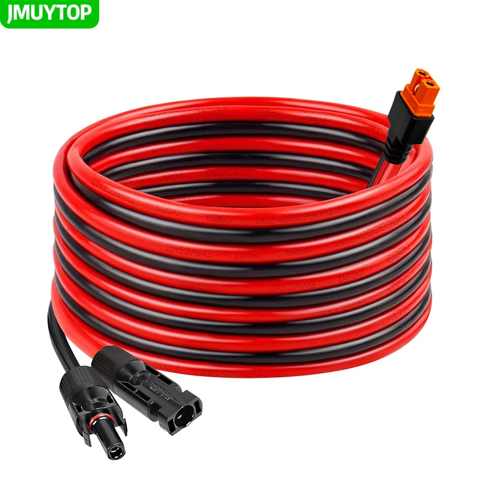 JMUYTOP 12AWG 4 mm2 para Panel Solar Ecoflow a Cable XT60i 118 pulgadas/3M para central eléctrica portátil River delta 2 max