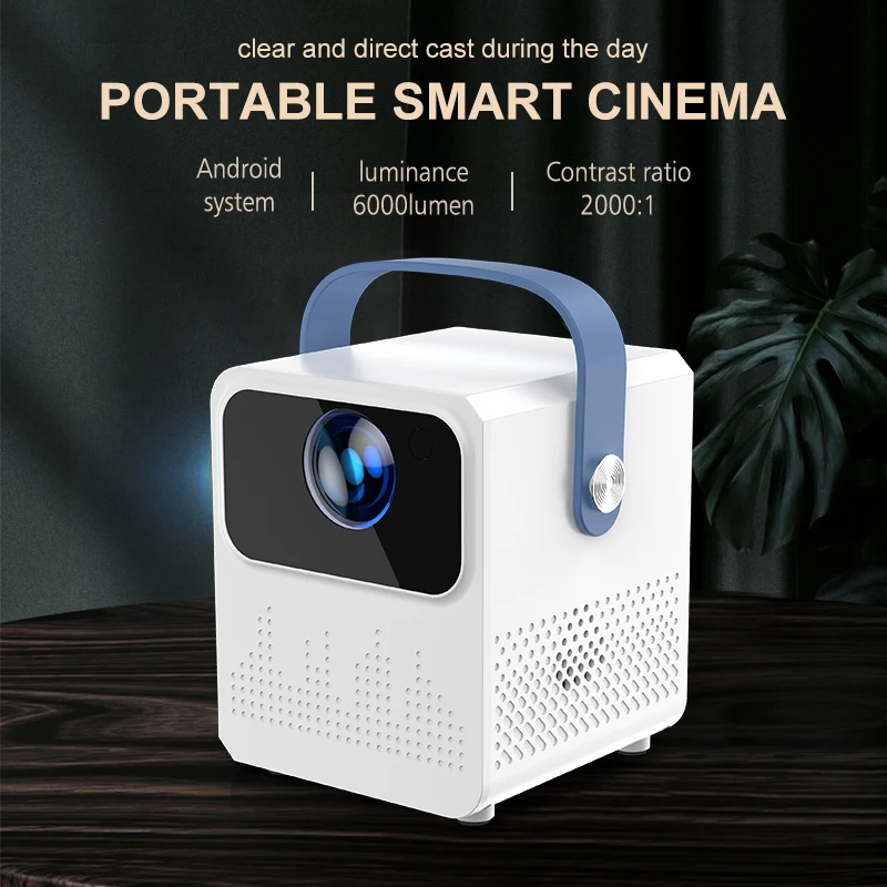 Draagbare T2mini Android-projector Home Theater Elektrische focus HD Draadloos 5G Mobiel Hetzelfde scherm WIFI Bluetooth Smart-projector
