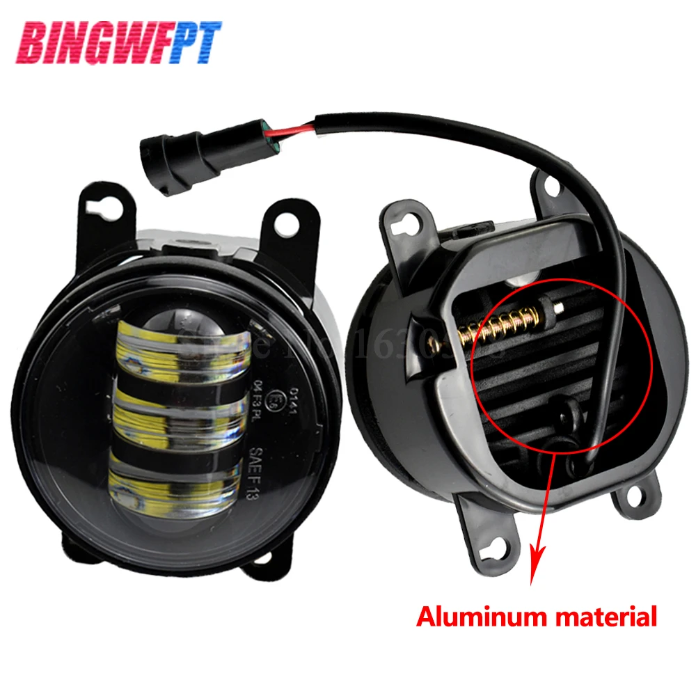 2PCS/LOT For Mitsubishi Outlander XL 2007-2013 Car Styling Front Bumper LED Fog Lights Halogen Fog Lamps