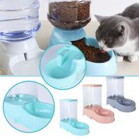 1pcs Pet automatic feeder cat drinking bowl cat bowl combination dog bowl supplies food capacity storage pet 3.8L large buc A0O9