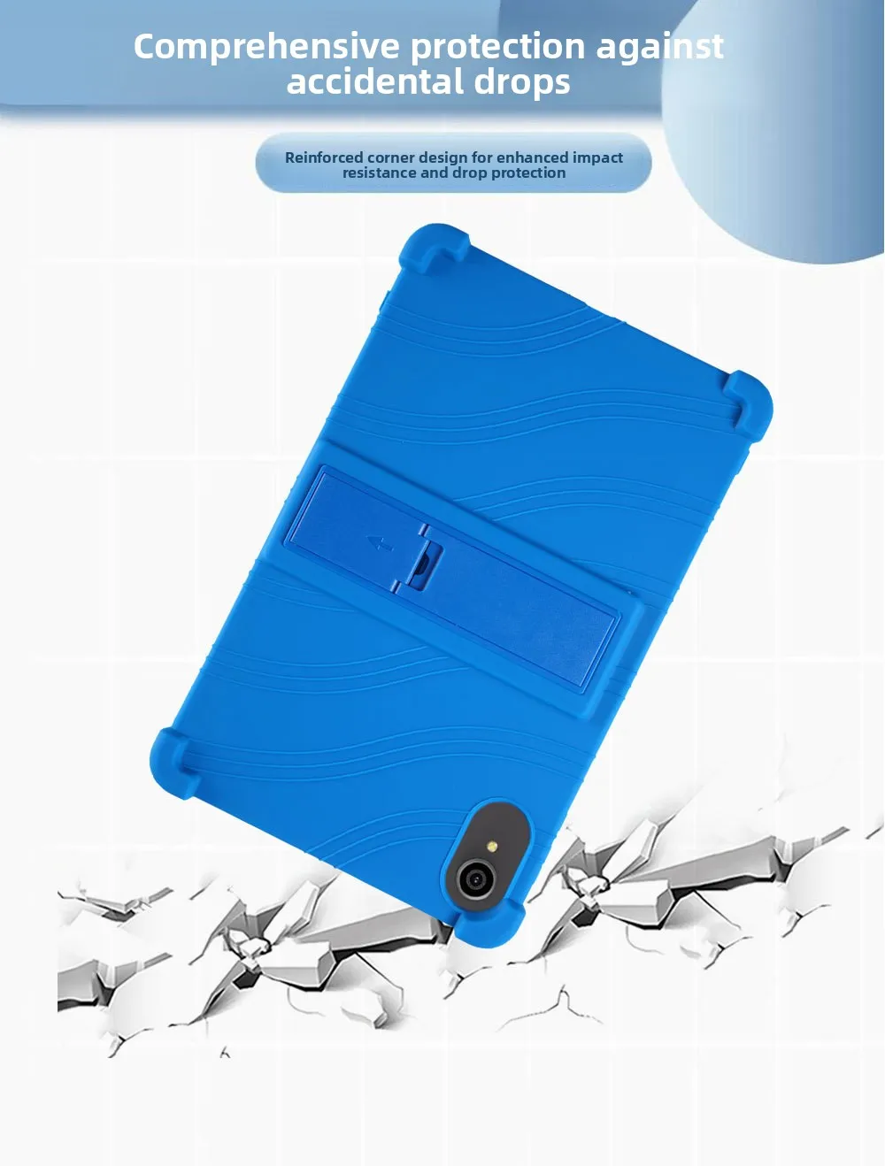 Für Maxsignage EP103A 10,1 Zoll Tablet-Hülle, Silikon-Schutzhülle, stoßfest, stoßfest, Ganzkörper-Stoßfänger mit erhöhten Kanten – Detail 7