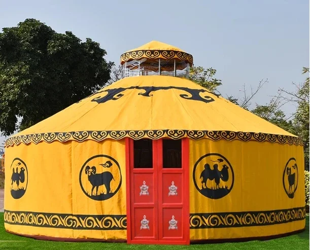 

Windproof Wooden Tent Poles Yurt Factory Direct Sale