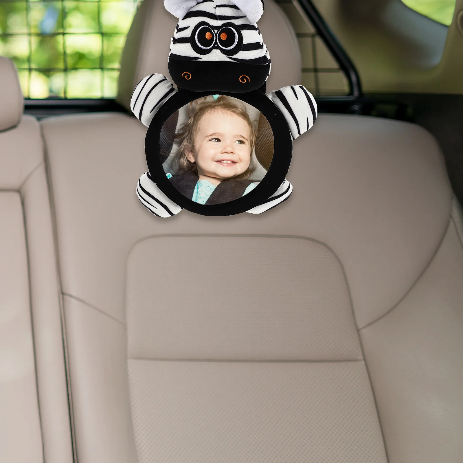 1 قطعة مرآة المراقبة زيبرا الطفل عكس عاكس المقعد الخلفي مرآة السلامة الرضع الرؤية الخلفية مركبة الداخلية