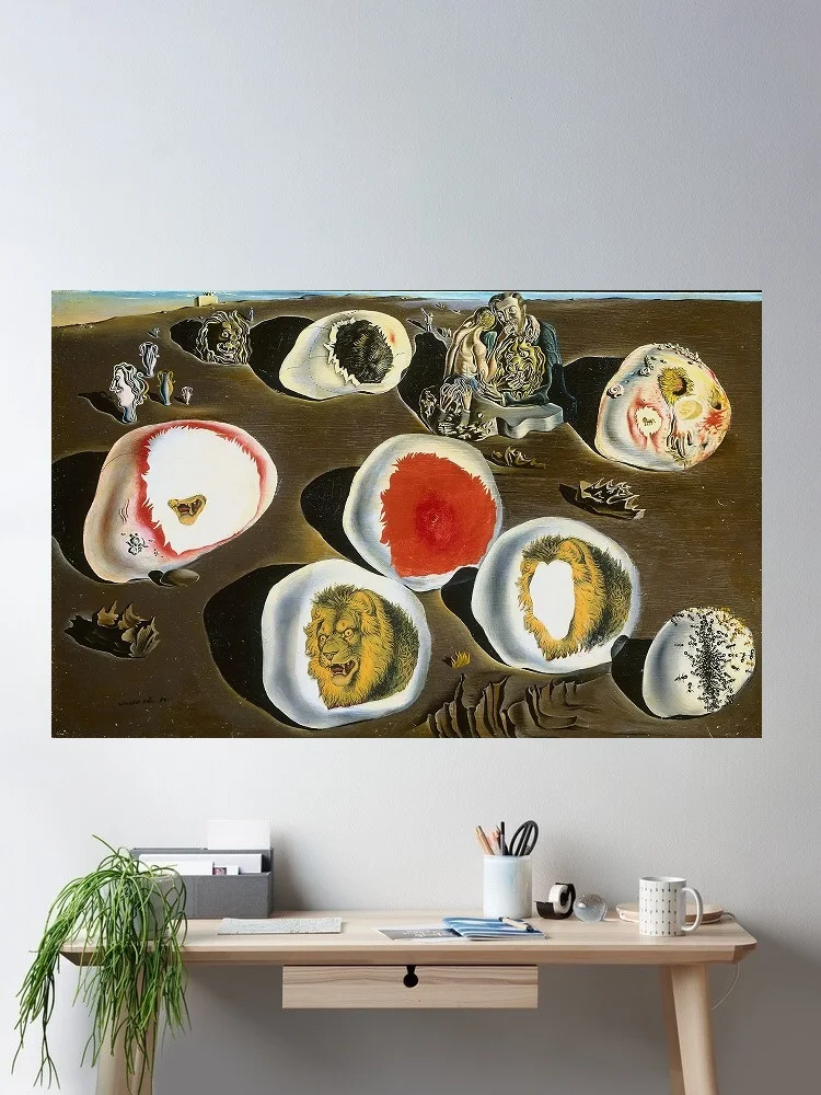 The Accommodations of Desire Salvador Dali Painting, Art Print Canvas Poster, Living Room Decor, Home Wall Picture