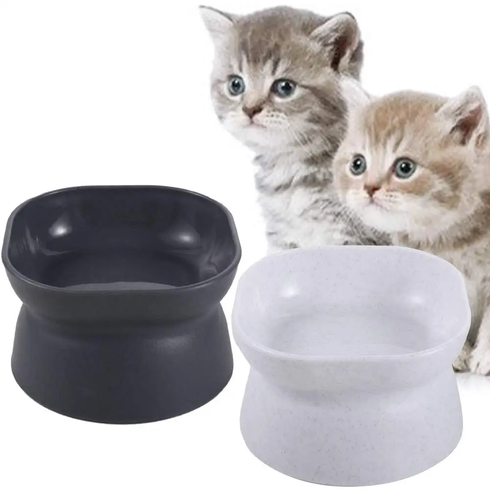 

Pet Spine Tilted Heightened Pet Bowl Cat Feeders Kitten Products Cat Food Bowl Pet Supplies Pet Feeder Drinker Pet Feeder Bowl