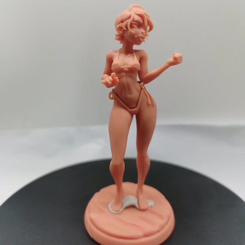 90 mm, Maßstab 1:24, bezauberndes, avantgardistisches, trendiges Mädchen, DIY-Szene, Kunstharzfigur, Modellbausatz, unmontierte, unbemalte Statuetten, Spielzeug