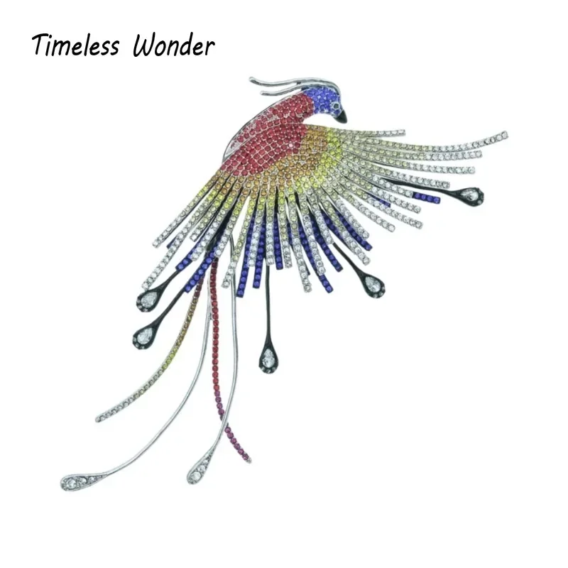 

Timeless Wonder Fancy Zircon Bird Brooch Pins for Women Designer Fine Jewelry Runway Top Vintage Gift Rare Trendy Statement 5251