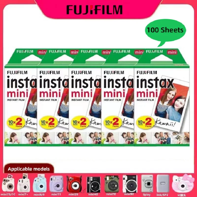 10/20/40/60/80/100Sheets 3Inch Fujifilm Instax Mini Film Paper Instax Film For Fuji Instax Mini 12/8/25/70/90/9/11 Camera Film