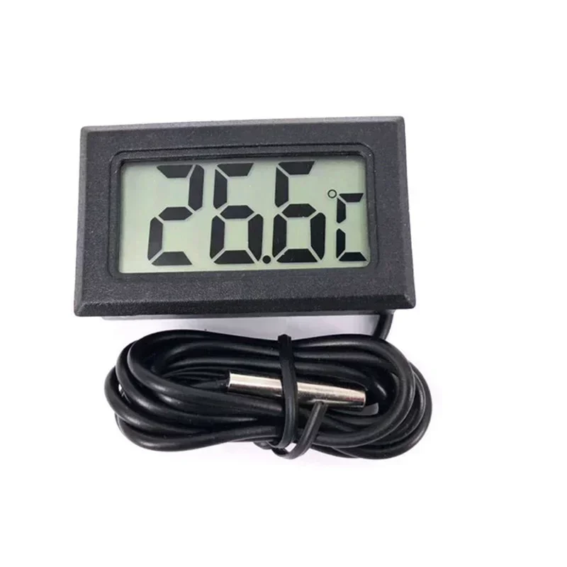 Mini LCD digital thermometer used for freezer temperature - 50-110℃ refrigerator thermometer indoor and outdoor waterproof probe