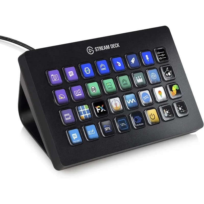 Stream Deck XL – Advanced Studio Controller, 32 macro keys, trigger actions in apps and software like OBS