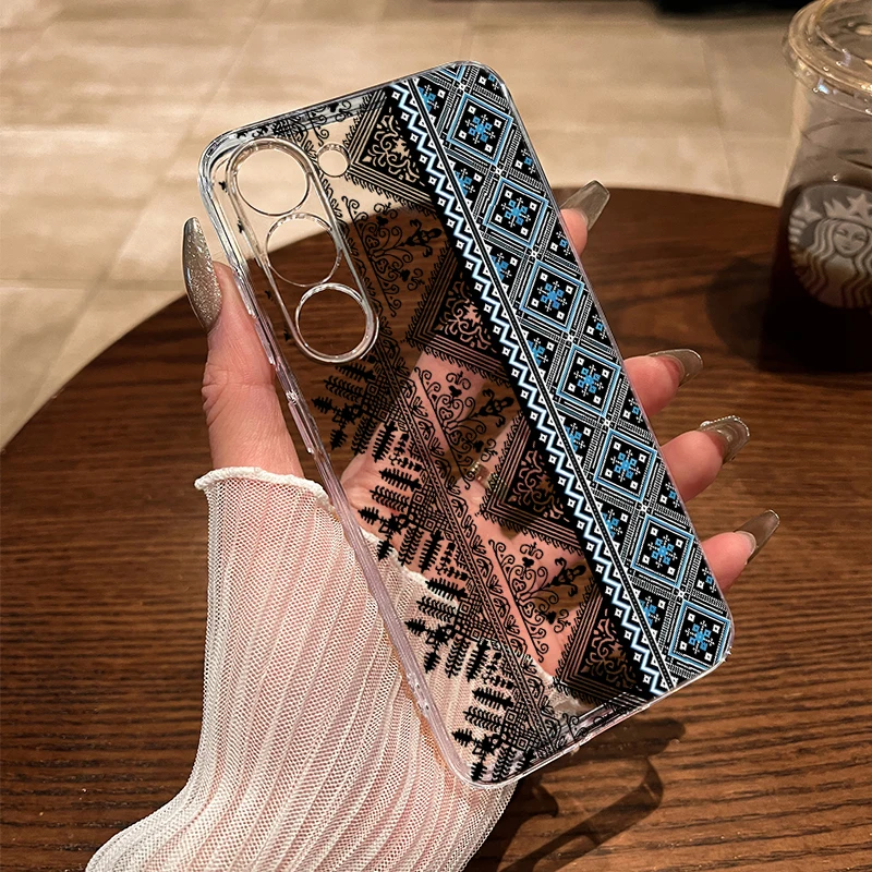 Personalisierte, mit Spitze bedruckte, transparente Hülle für Samsung Galaxy S25 Ultra S24 S23 S22 S21Plus FE A16 A15 A56 A55 A54 A53 A36 5G Coque – Detail 2