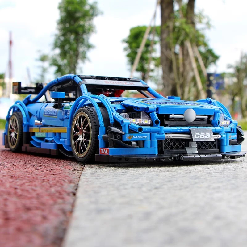 Technical Sports Car MOULD KING 13073 Building Blocks APP Racing Drift C63 DTM Vehicle Brick Puzzle DIY Toys Brithday Gifts Kids