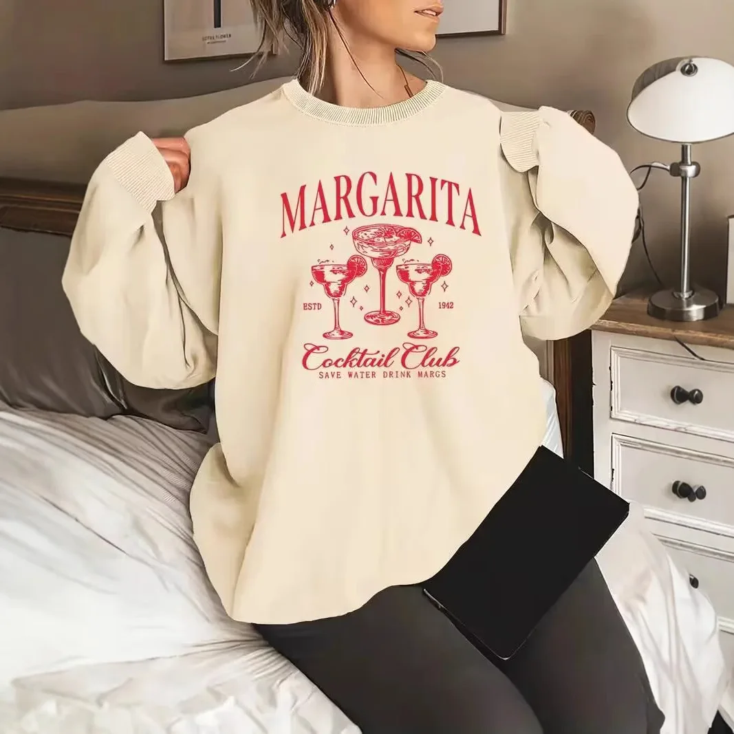 

2025 Autumn New Pattern Printed Women's Hoodie Pullover Fashion Casual Loose Round Neck T-shirt Sweatshirt