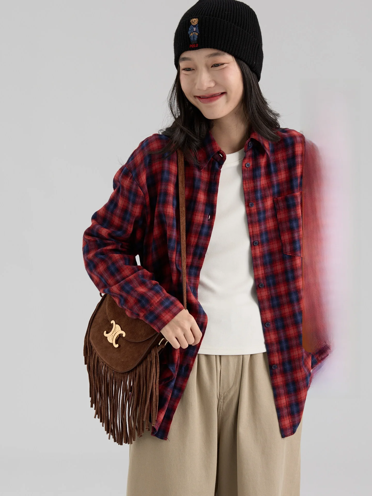 

Весна 2026: Женская свободная повседневная верхняя одежда Dwind2026 в корейском стиле, с длинным рукавом, из чистого хлопка