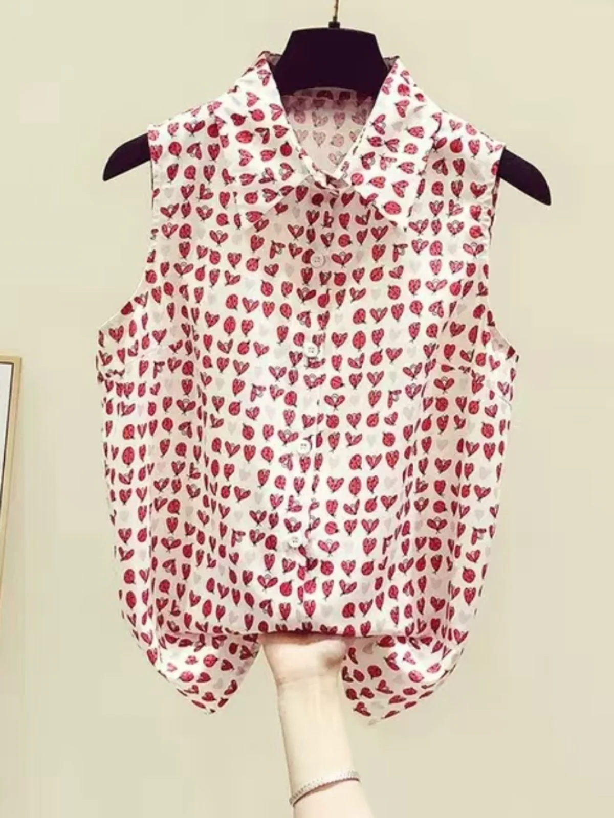 

Восстанавливающийся летний шифоновый базовый жилет с цветочным принтом, женский жилет на пуговицах, свободная посадка, стандартная длина