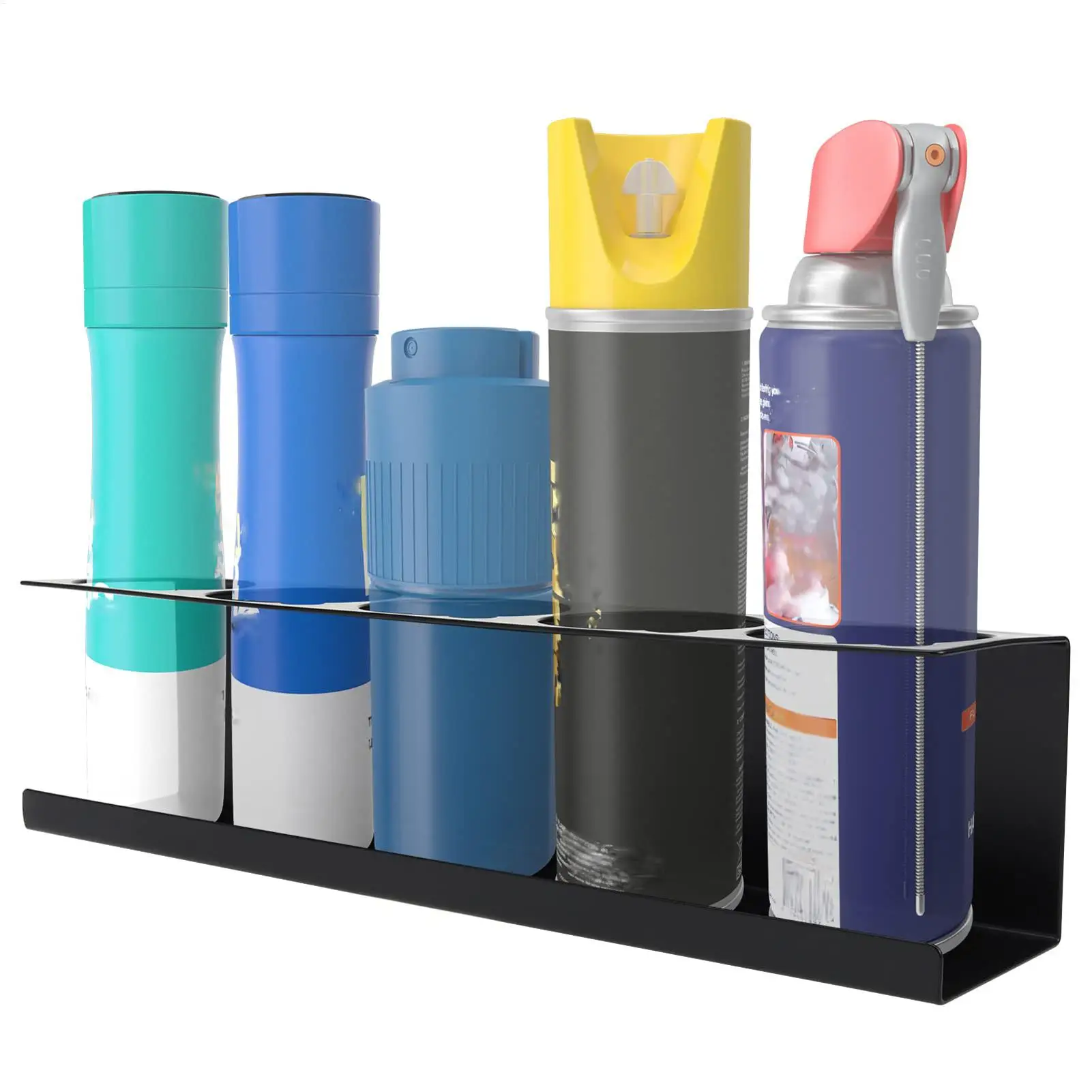 

Paint Bottle Storage Rack Aerosol Rack Combo Wall Mounted Metal Spray Can Bottle Holder Air Tool Organizer Rack for Garages