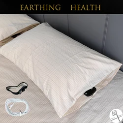 51x92cm King Size Earthing Pillowcase Anti-static Kits Silver Fiber Grounding Health Pillowslip EMF Protection for Better Sleep