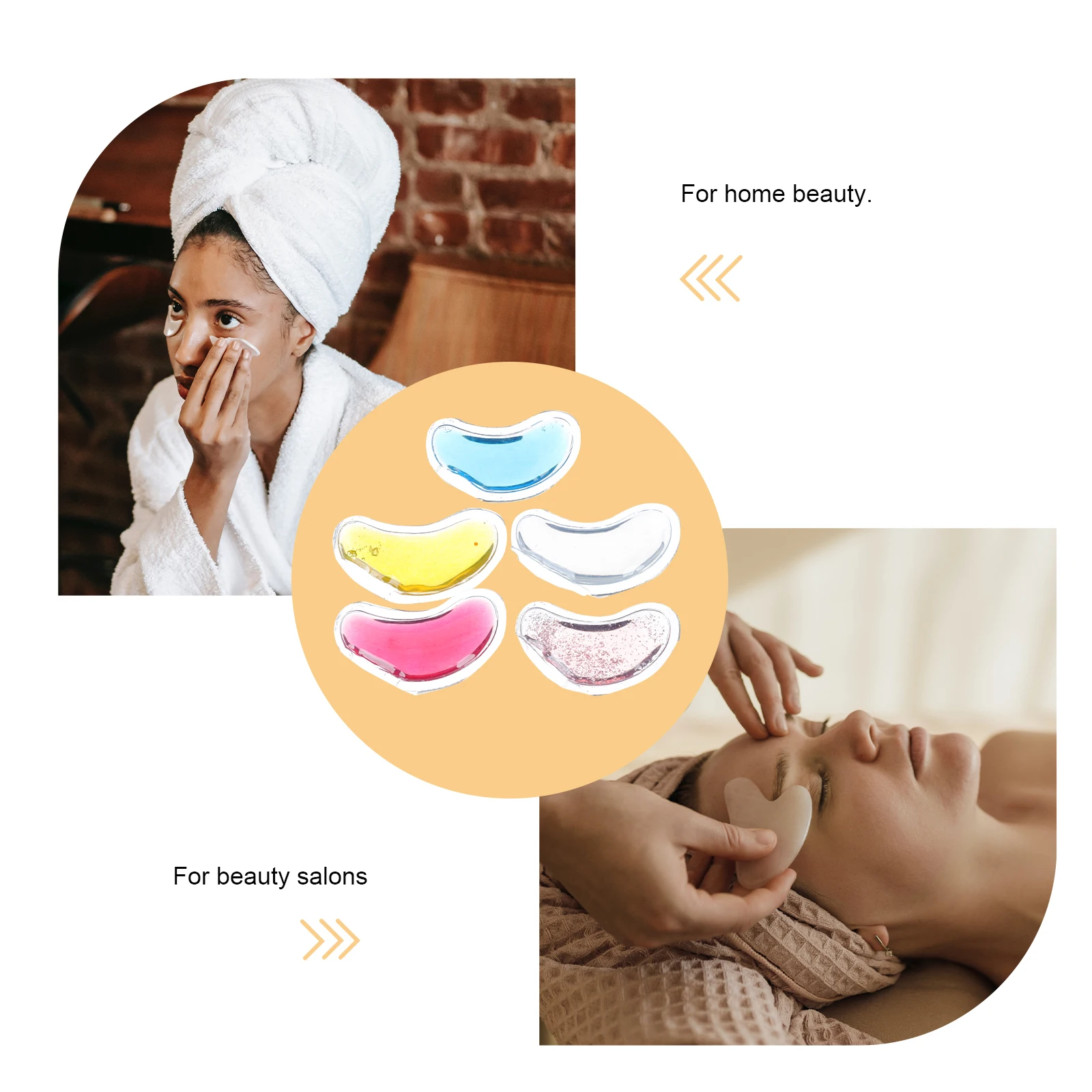 

5Pcs Eye Care Patch Gel Cooling Pads Reusable Hot Cold Compress Anti Wrinkle Eye Treatment Pack Skin Friendly Environmental