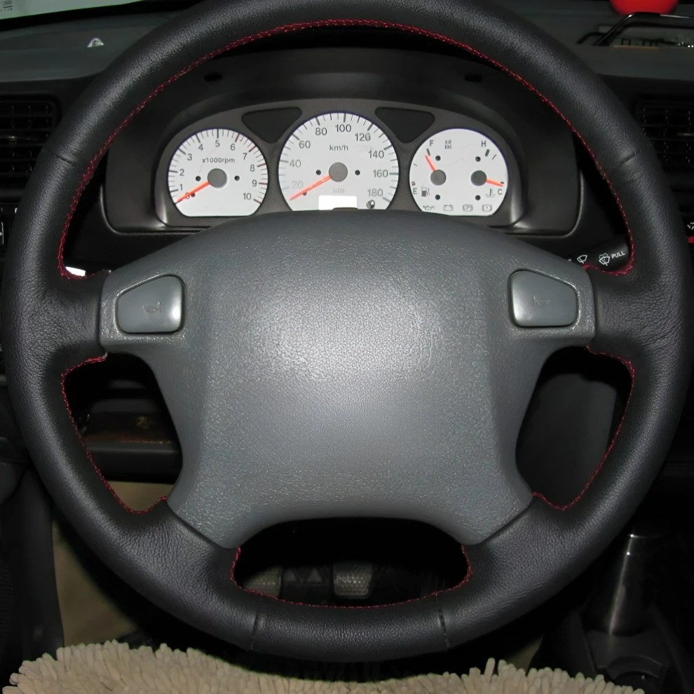 

For Suzuki Swift 04-13 models Hand-stitched steering wheel cover lightweight and breathable full coverage modification desig