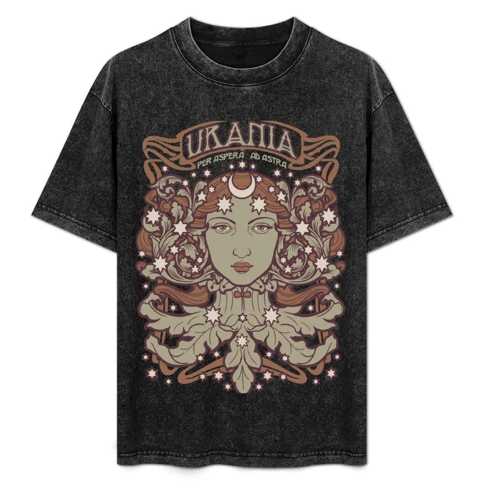 URANIA Per Aspera Ad Astra Camiseta VINTAGE Ropa de trabajo Camiseta transpirable