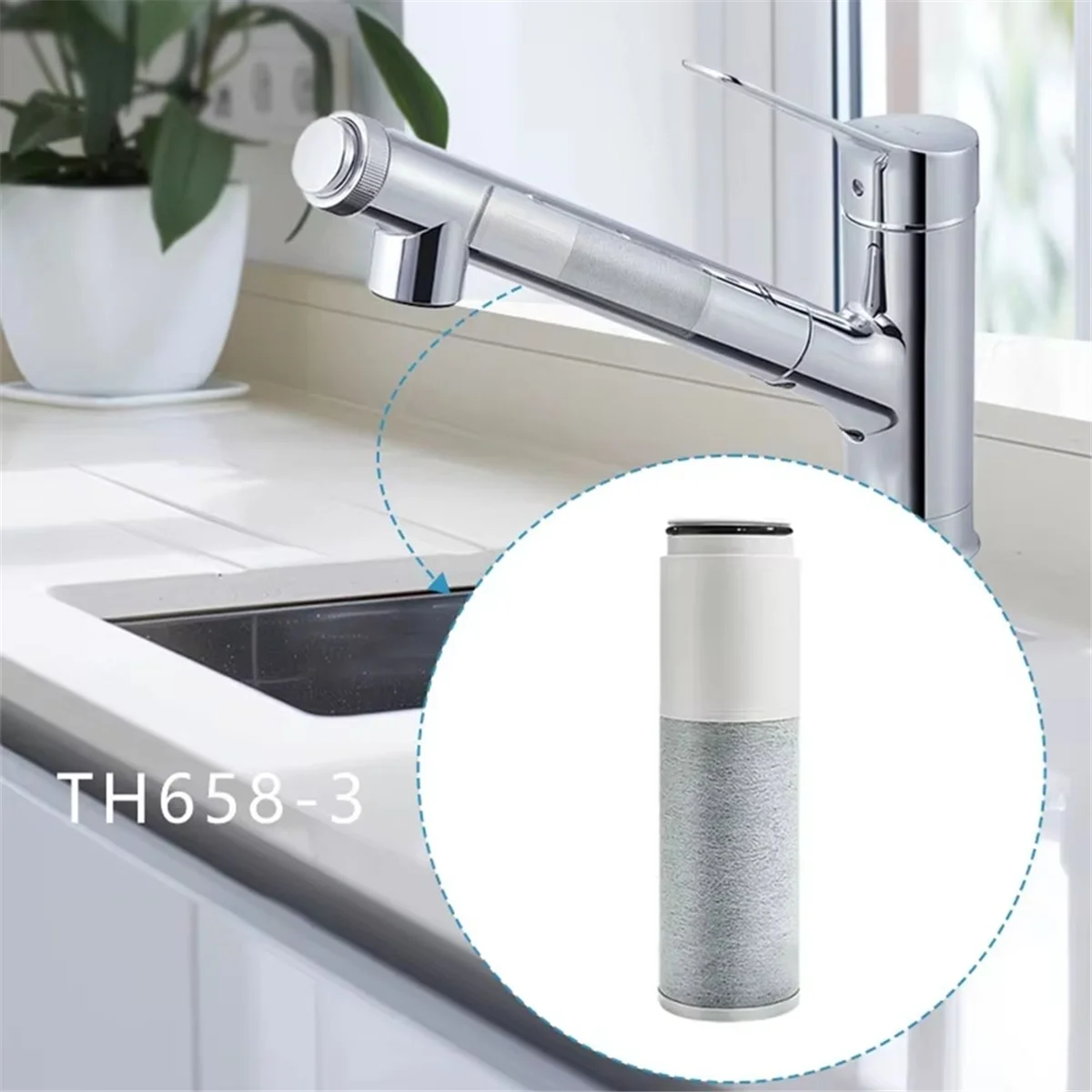 BAAN-活性炭繊維複合フィルター、TH658-3、ユニバーサル日本水道水浄水器交換用