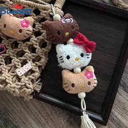 Sanrio Hello Kitty Pluche Sleutelhanger Kawaii Kinderen Anime Plushie Hanger Schattige Vrouwen Tas Auto Keychians Meisje Verjaardagscadeaus