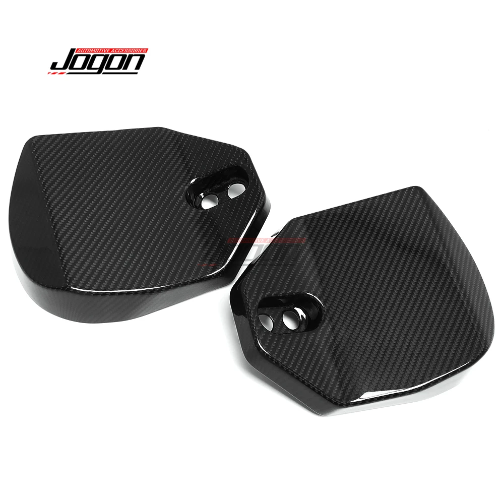 2PCS Carbon Fiber Exterior Car Rear Engine Tower Protect Shock Panel Cover Sticker Trim For Corvette C8 Coupe Z51 Z06 2020-2024