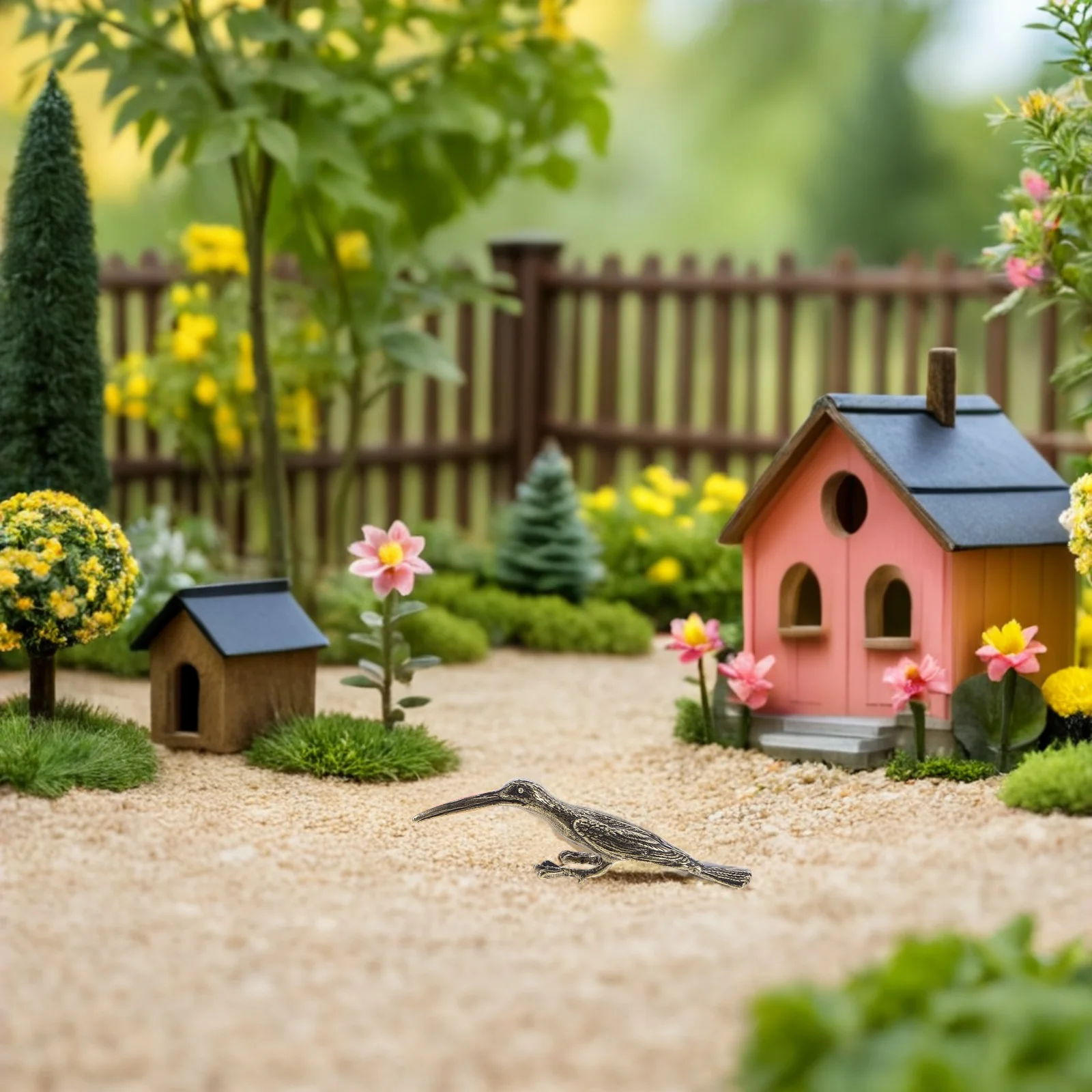 

6pcs Miniature Brass Bird s Sparrow Hummingbird Harbinger Animal Sculptures Desktop Decor For Office