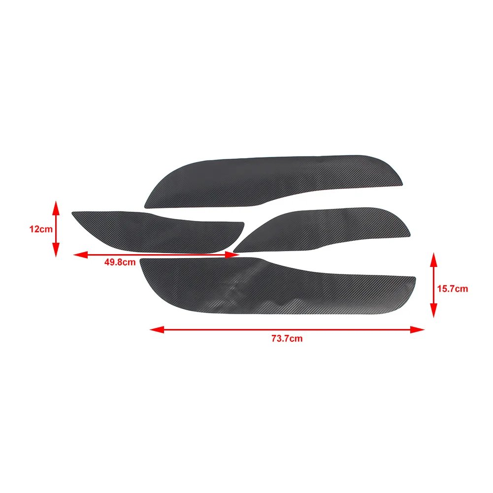 

4 Door Car Anti Kick Pad Protective Stickers Black Carbon Pettern Cover Trims For Kia Seltos 2020 2021 2022
