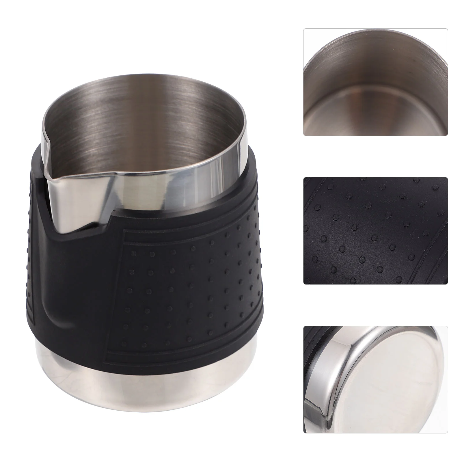 

350 Ml Stainless Steel Cup Latte Making Milk Pitcher Cream Silica Gel Frothing Coffee Mug